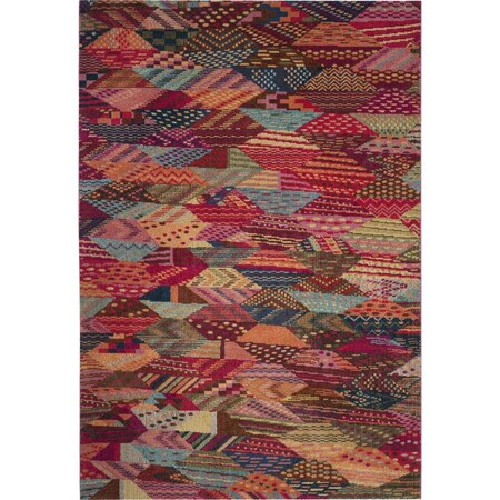 Safavieh 3 x 5 ft. Monaco Power Loomed Rug, Small Rectangle - Multi Color MNC245D-3